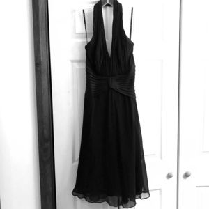 Halter top black dress